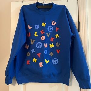 Harry Styles Love On Tour Sweatshirt. crewneck. Size medium. Blue.
